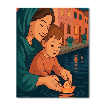 Lanternlit Mother Harbor DIY paint by numbers