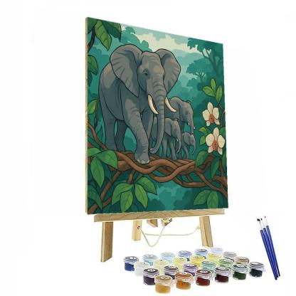 Rainforest Canopy Elephant Parade Paint by numbers kits