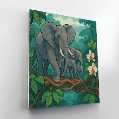 Rainforest Canopy Elephant Parade Paint by numbers kits