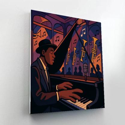 Improvisation In Jazz Mirror Room Number painting