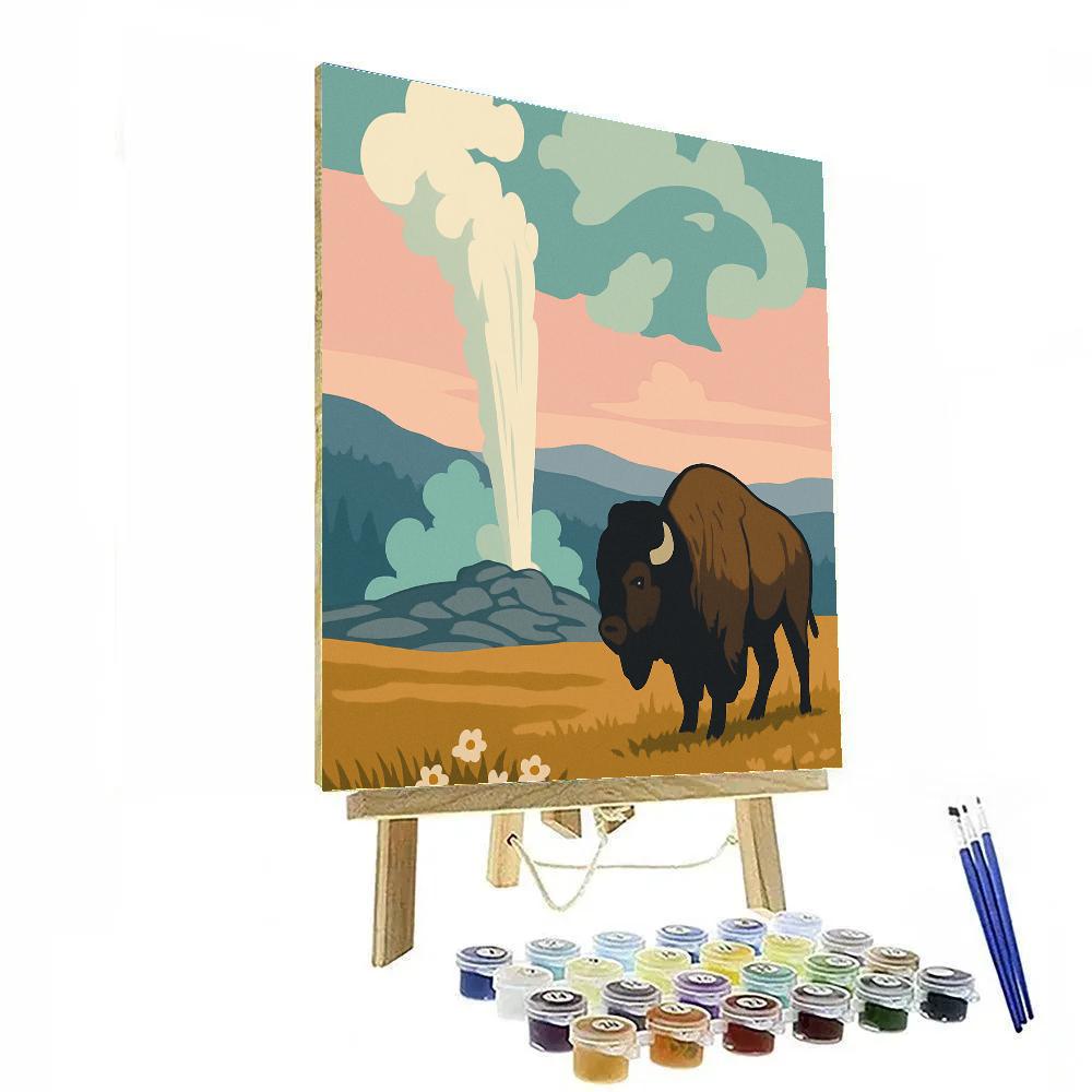Geyser Valley With National Heritage Sky DIY paint by numbers