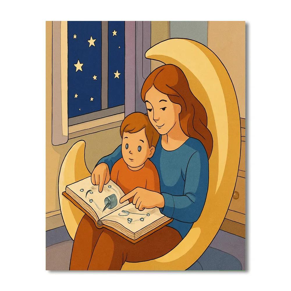 Reading Nook With Motherly Gravity Paint by numbers kits