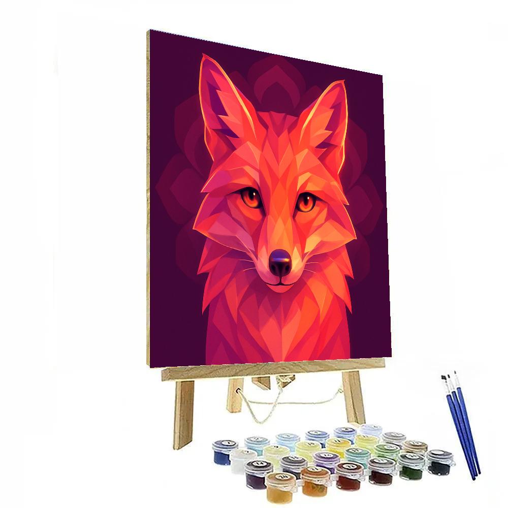 Rose Quartz Fox DIY paint by numbers