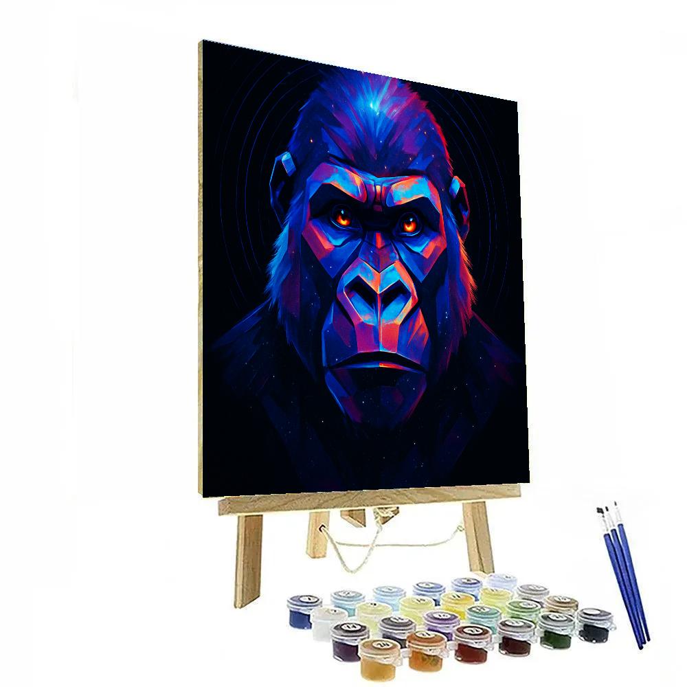 Cosmic Drum Gorilla Painting by numbers kit