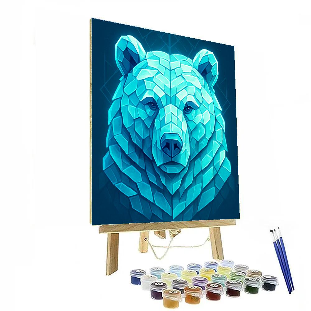 Glacier Rune Bear Number painting