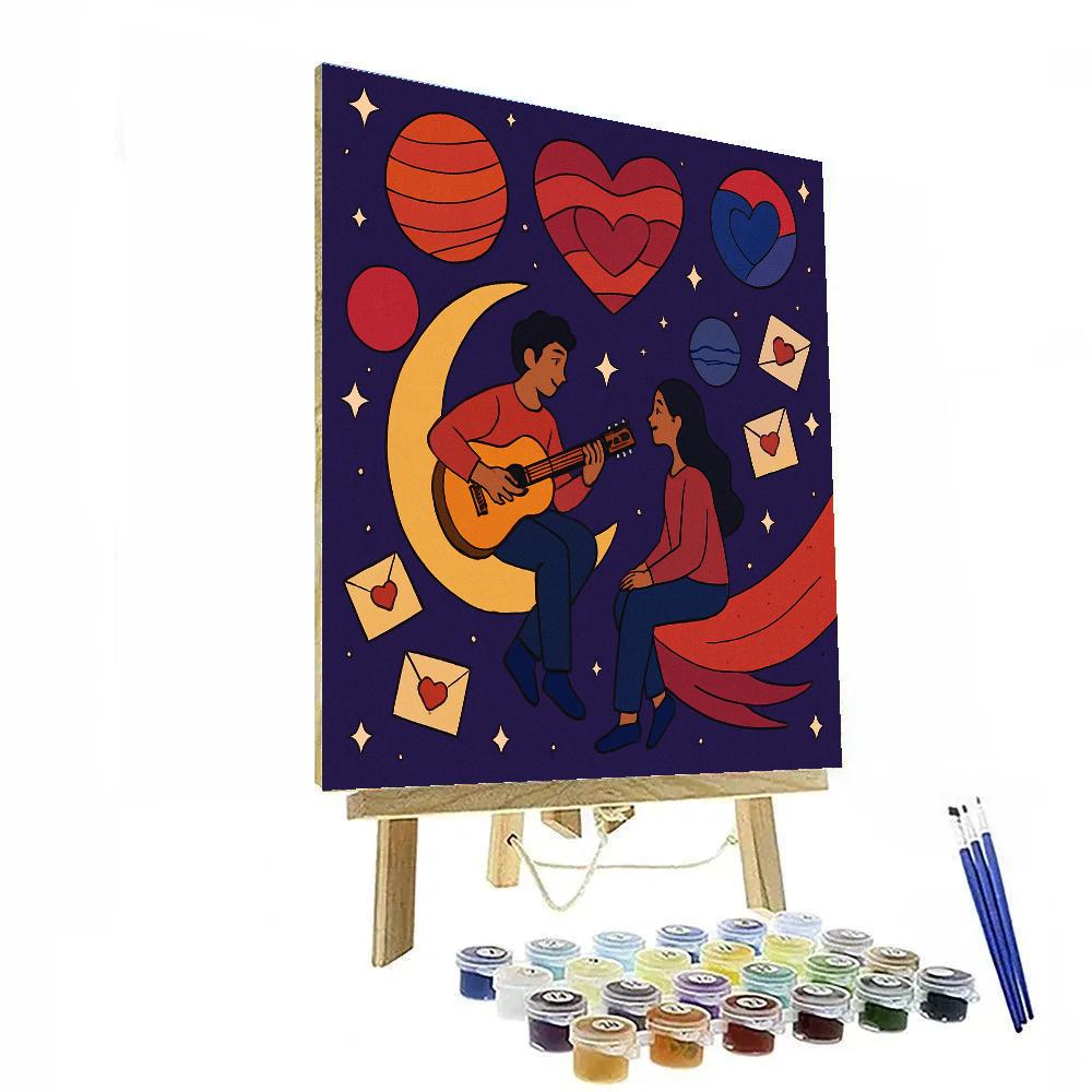 Comet Serenade On The Valentines Day Painting by numbers kit