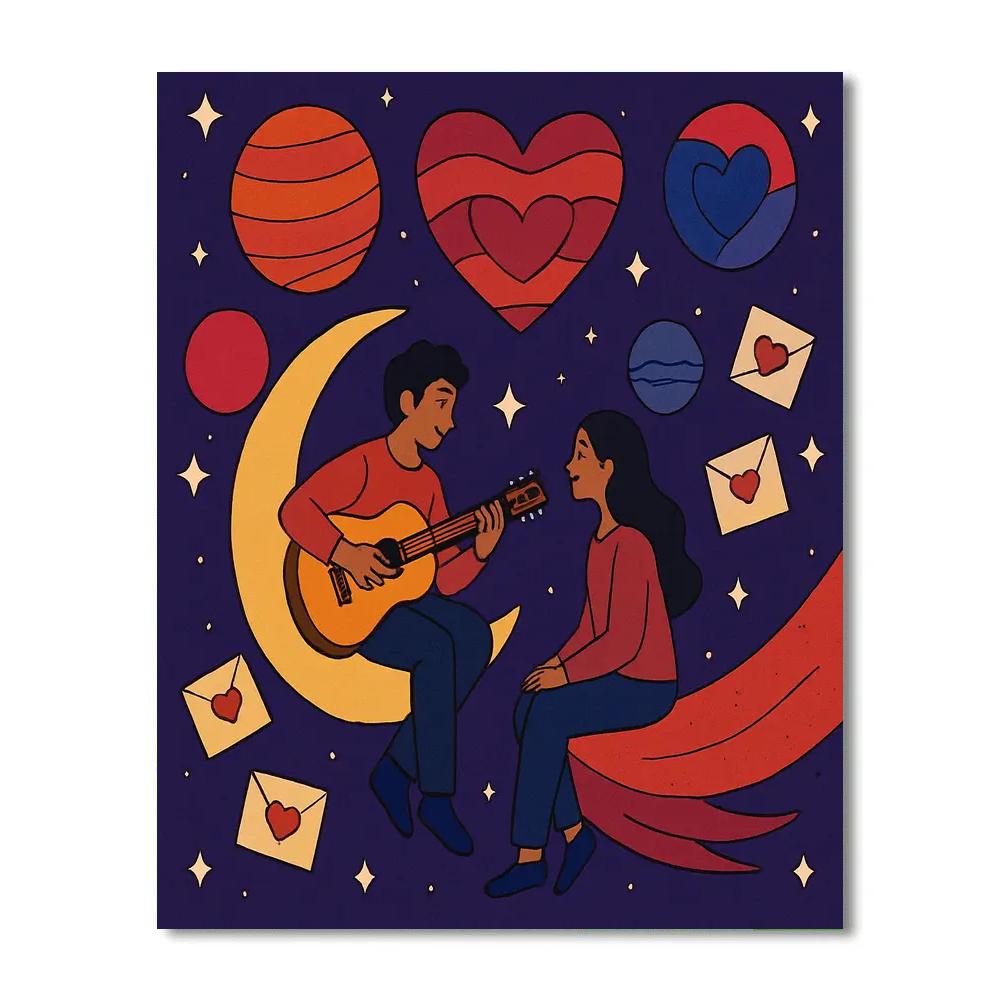 Comet Serenade On The Valentines Day Painting by numbers kit
