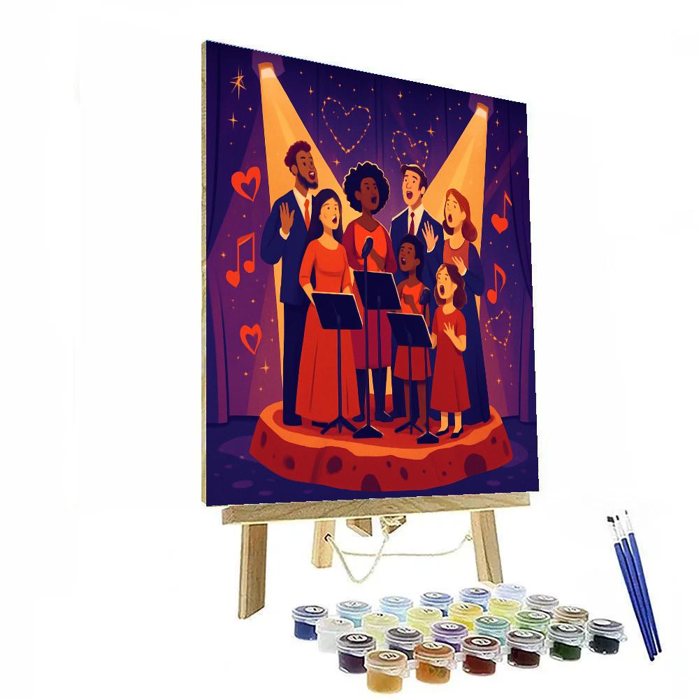 Valentines Day Choir On The Meteor Stage Painting by numbers kit