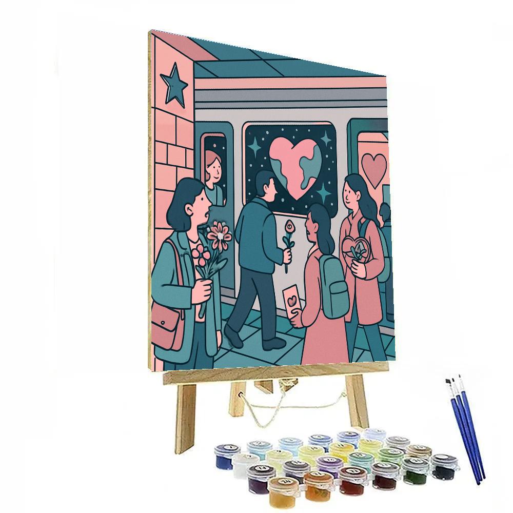Subway Tunnel To The Valentines Day Planet DIY paint by numbers