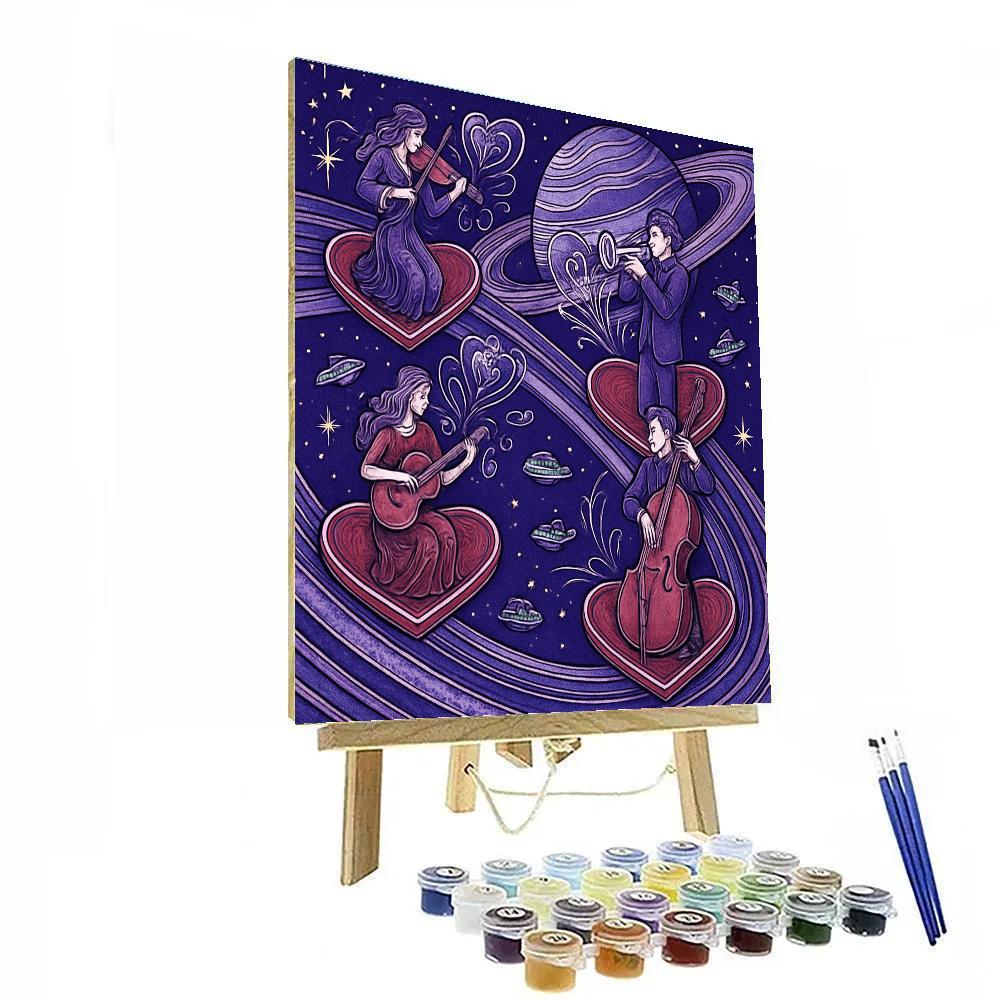 Valentines Day Symphony Of The Rings Paint by numbers kits