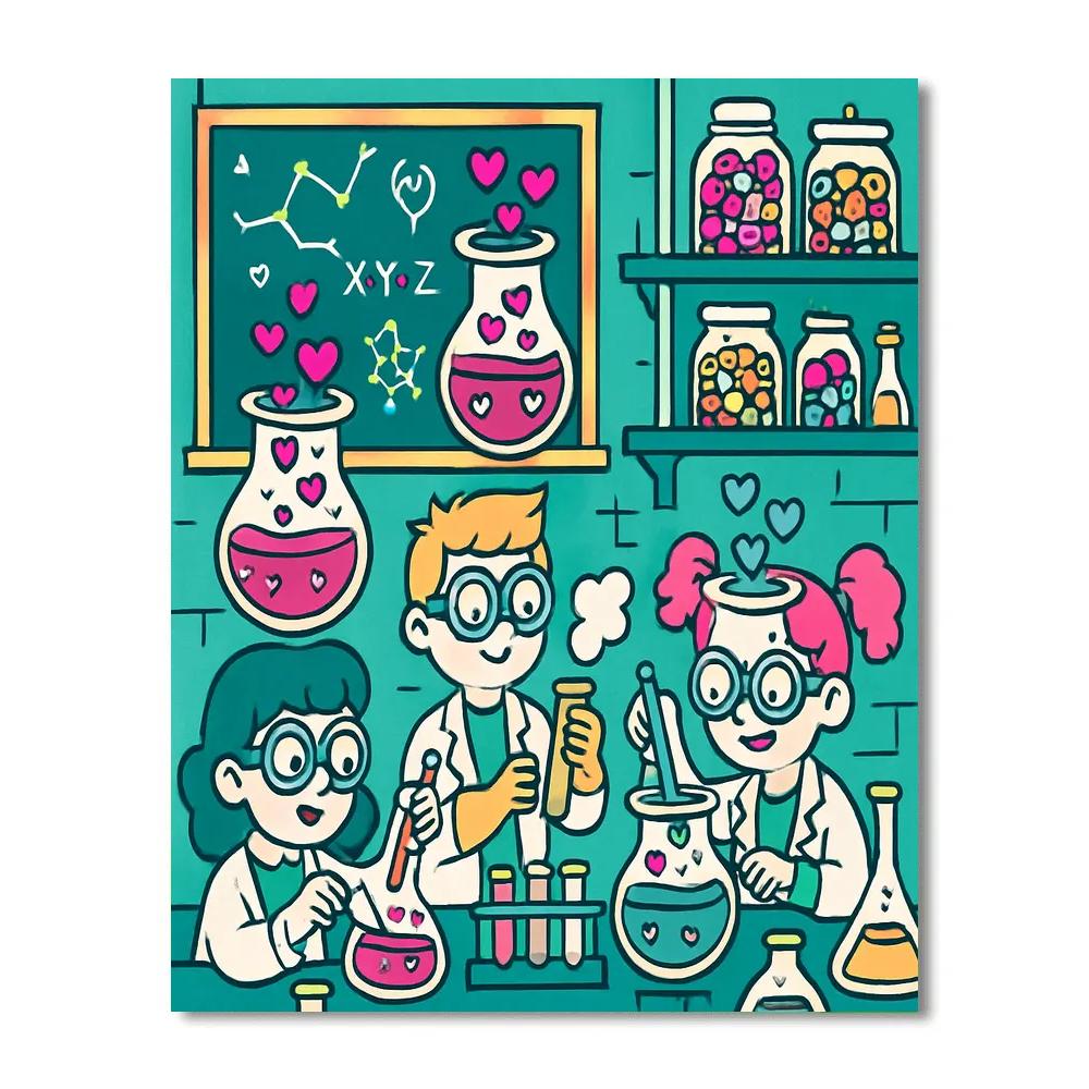 Candy Laboratory Valentines Day Experiment Paint by numbers kits