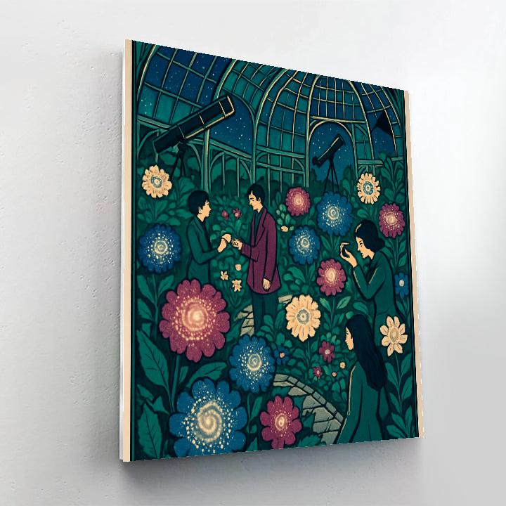 Botanical Observatory Of Valentines Day Stars painting number kit