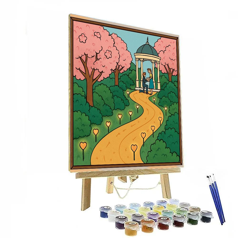 Starlit Garden Valentines Day Proposal Path Numbered painting kits