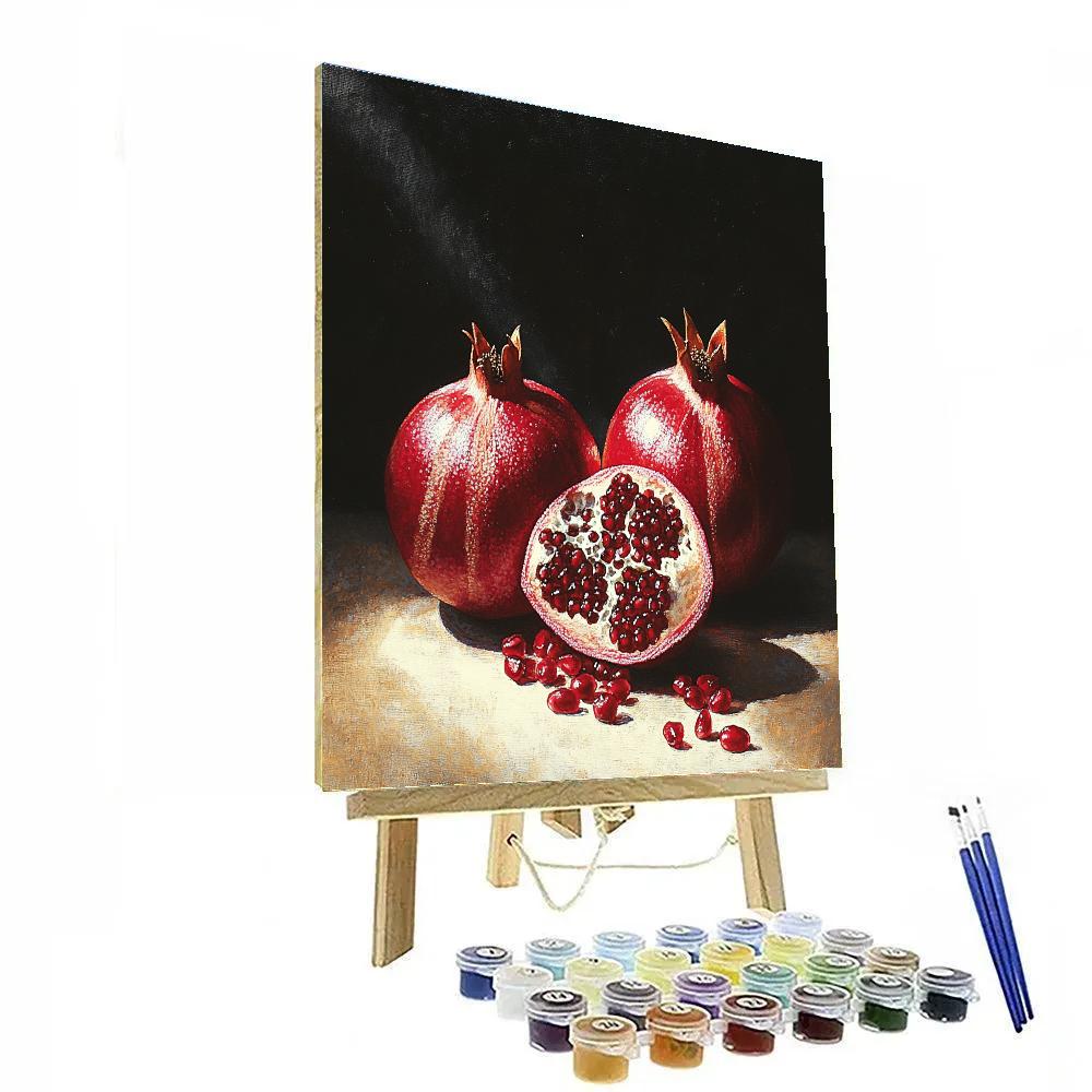 Caravaggio Inspired Eclipse Pomegranate Number painting
