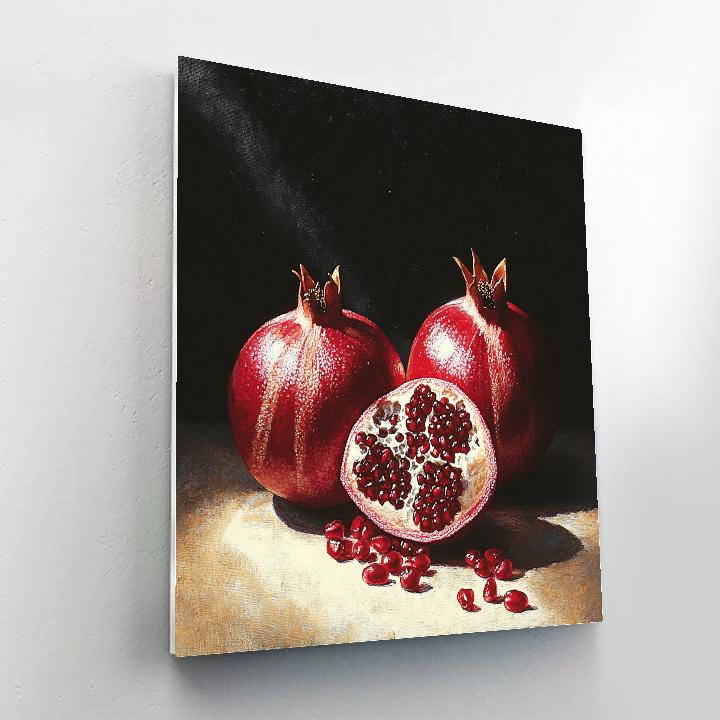 Caravaggio Inspired Eclipse Pomegranate Number painting