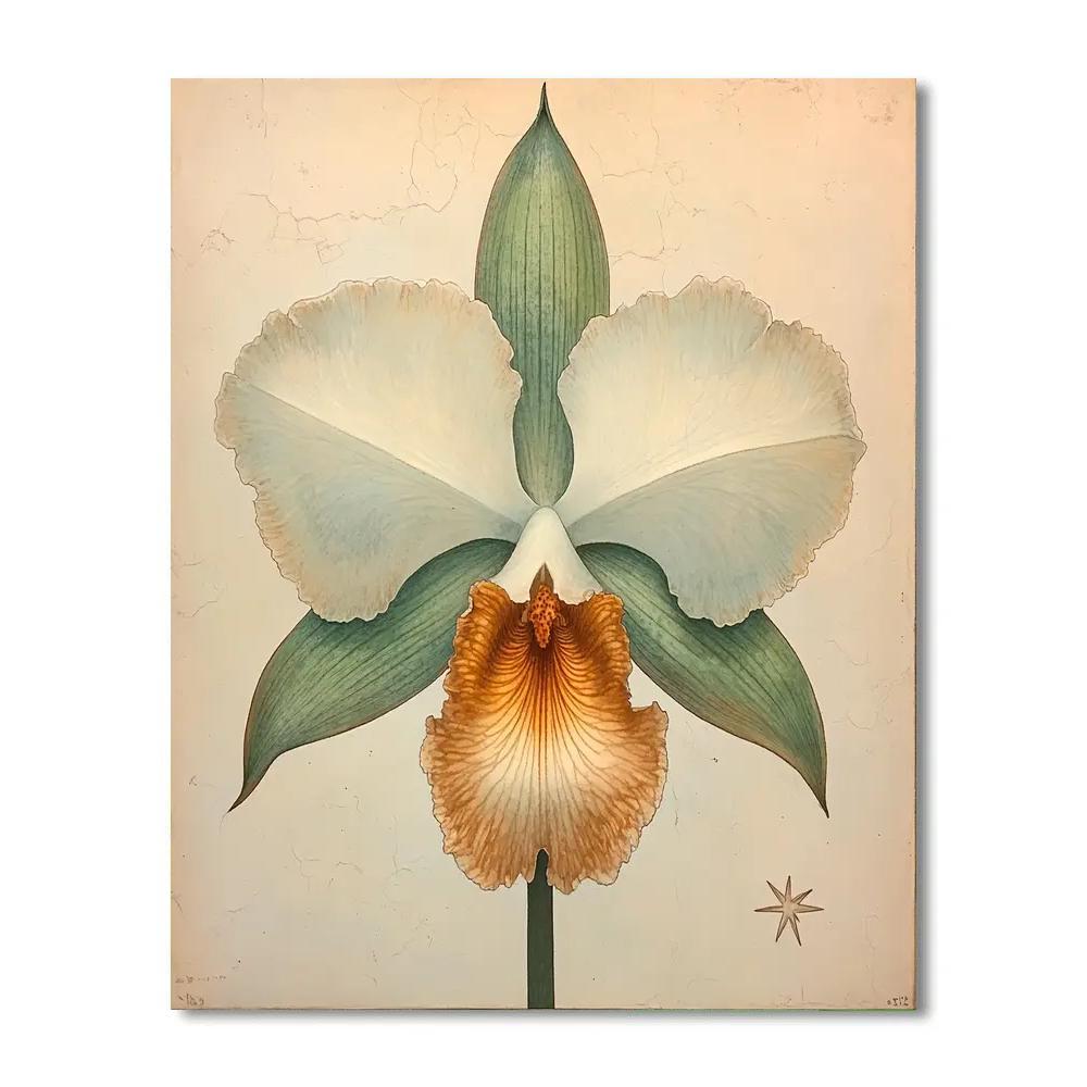 Michelangelo Inspired Orchid Constellation Number painting