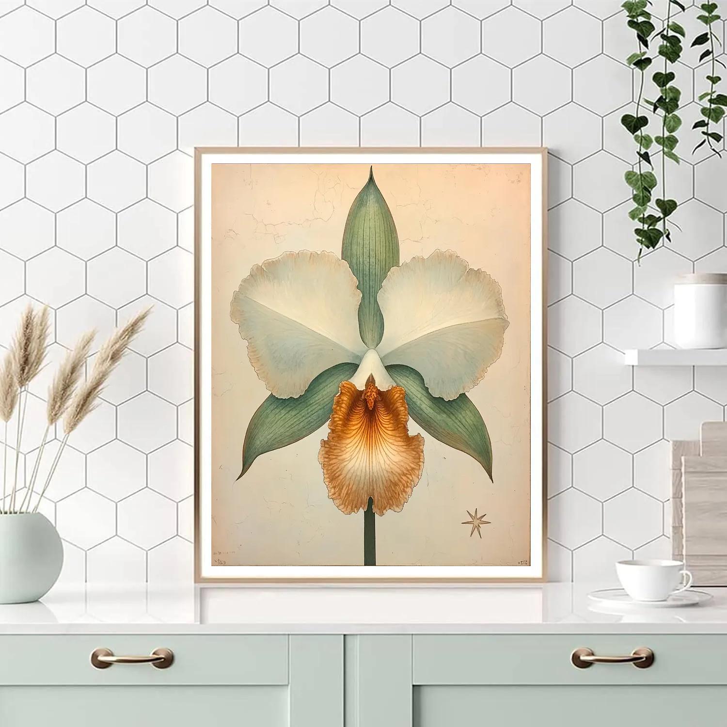 Michelangelo Inspired Orchid Constellation Number painting