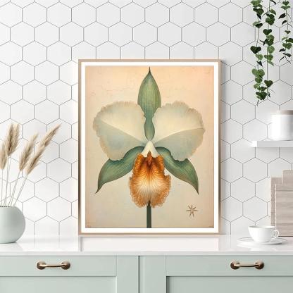 Michelangelo Inspired Orchid Constellation Number painting