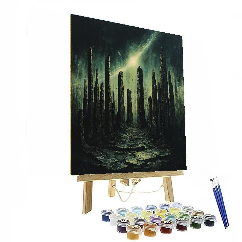 Caravaggio Inspired Aurora Basalt Cathedral Numbered painting kits