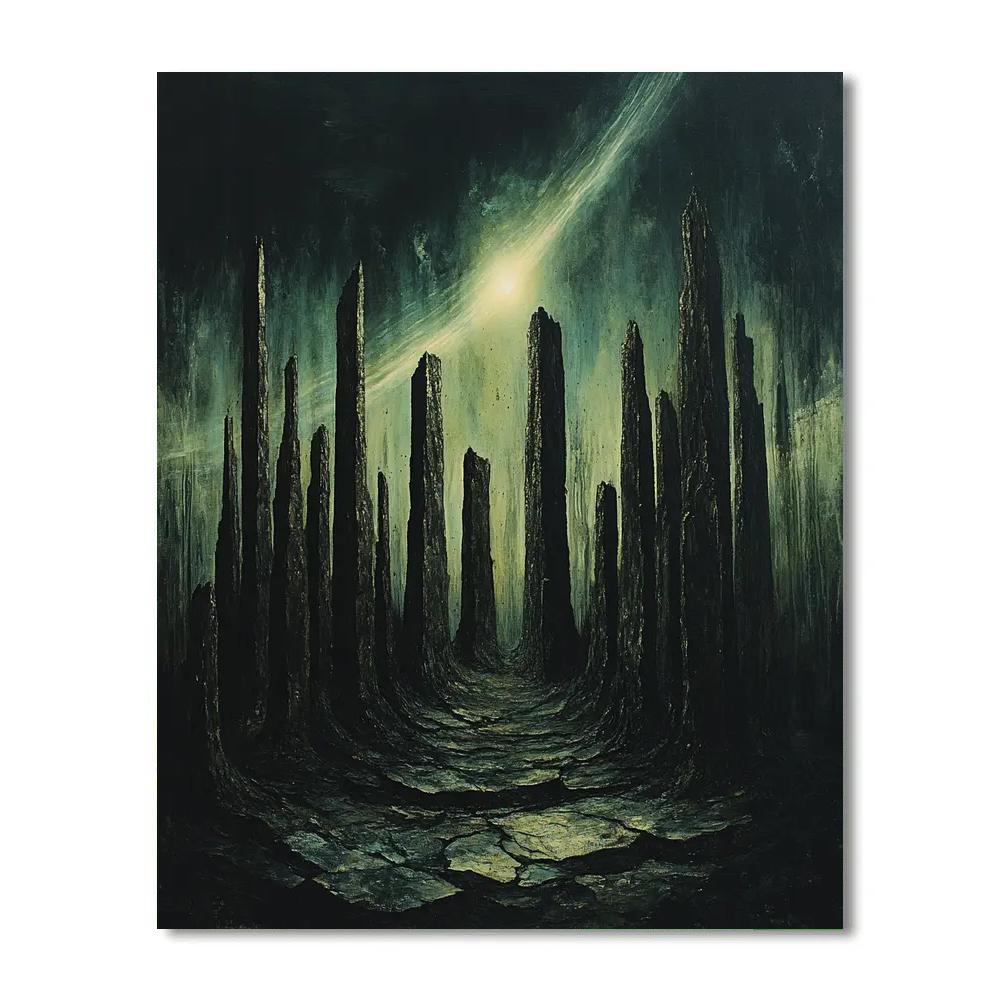 Caravaggio Inspired Aurora Basalt Cathedral Numbered painting kits
