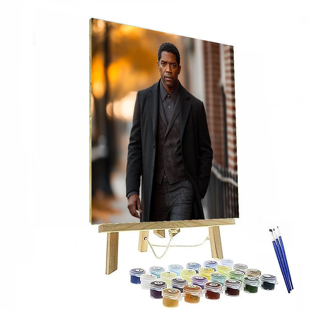 Denzel Washington: The Quiet Thunder Of A City Street Laureate paint by color