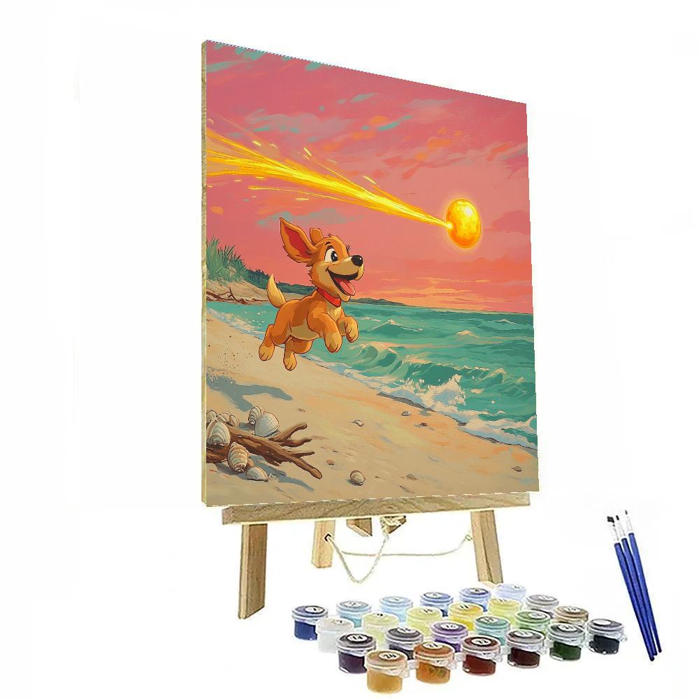 Pluto Comet Fetch Game Disney Inspired paint by number