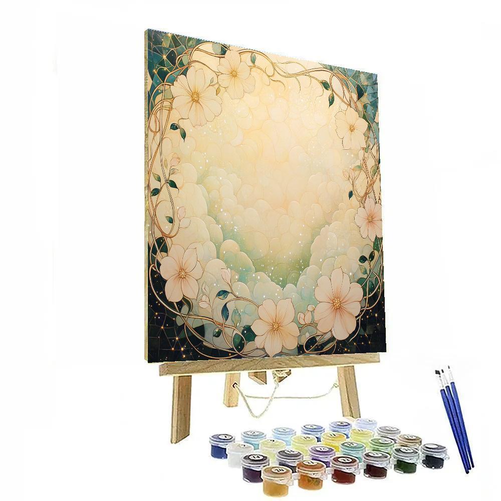 Alphonse Mucha Inspired Nebula Garden Of Resonance Paint by numbers art