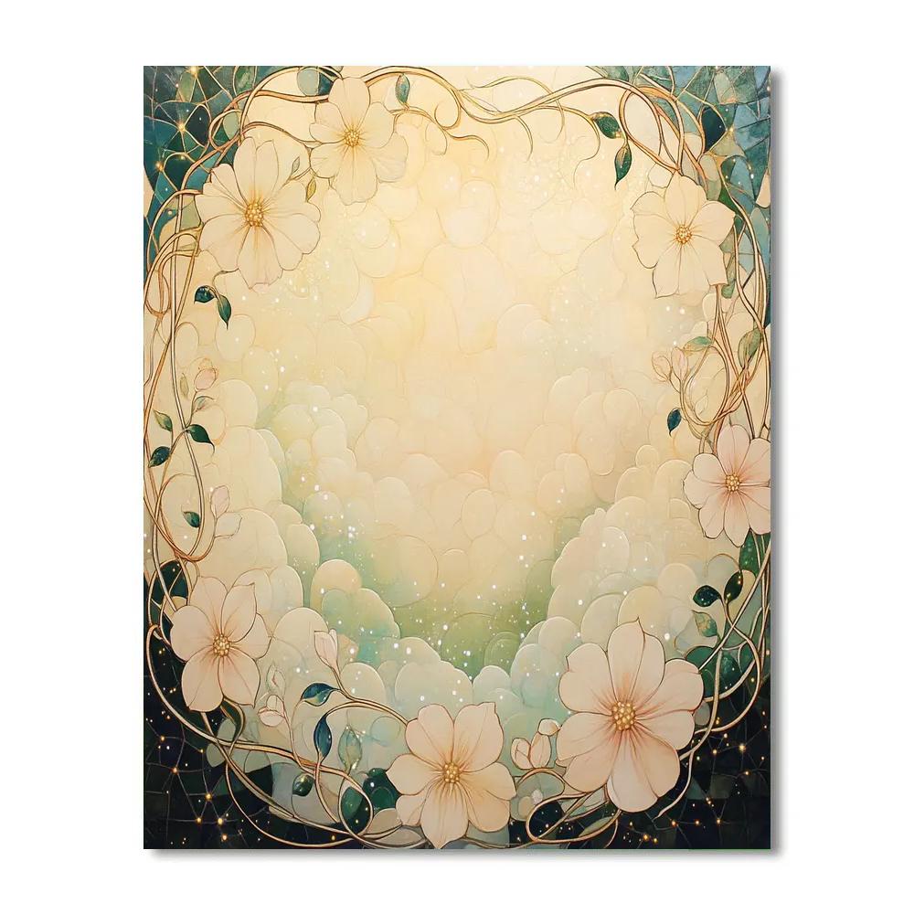 Alphonse Mucha Inspired Nebula Garden Of Resonance Paint by numbers art