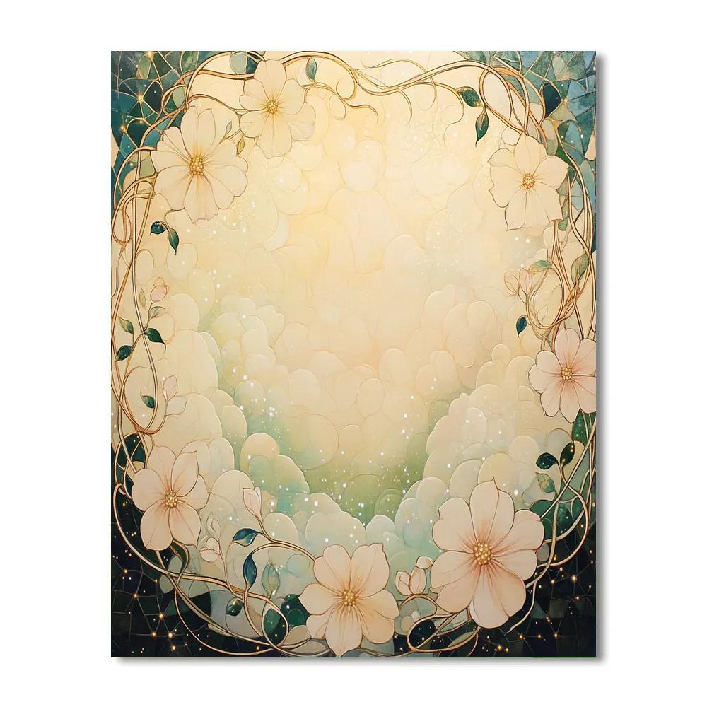 Alphonse Mucha Inspired Nebula Garden Of Resonance Paint by numbers art