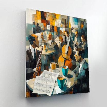 Pablo Picasso Inspired Cubist Cafe Musicians Paint by numbers kits