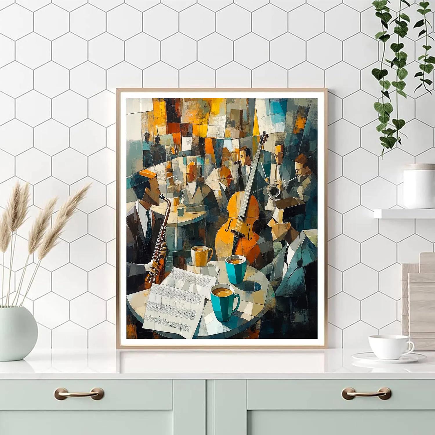 Pablo Picasso Inspired Cubist Cafe Musicians Paint by numbers kits