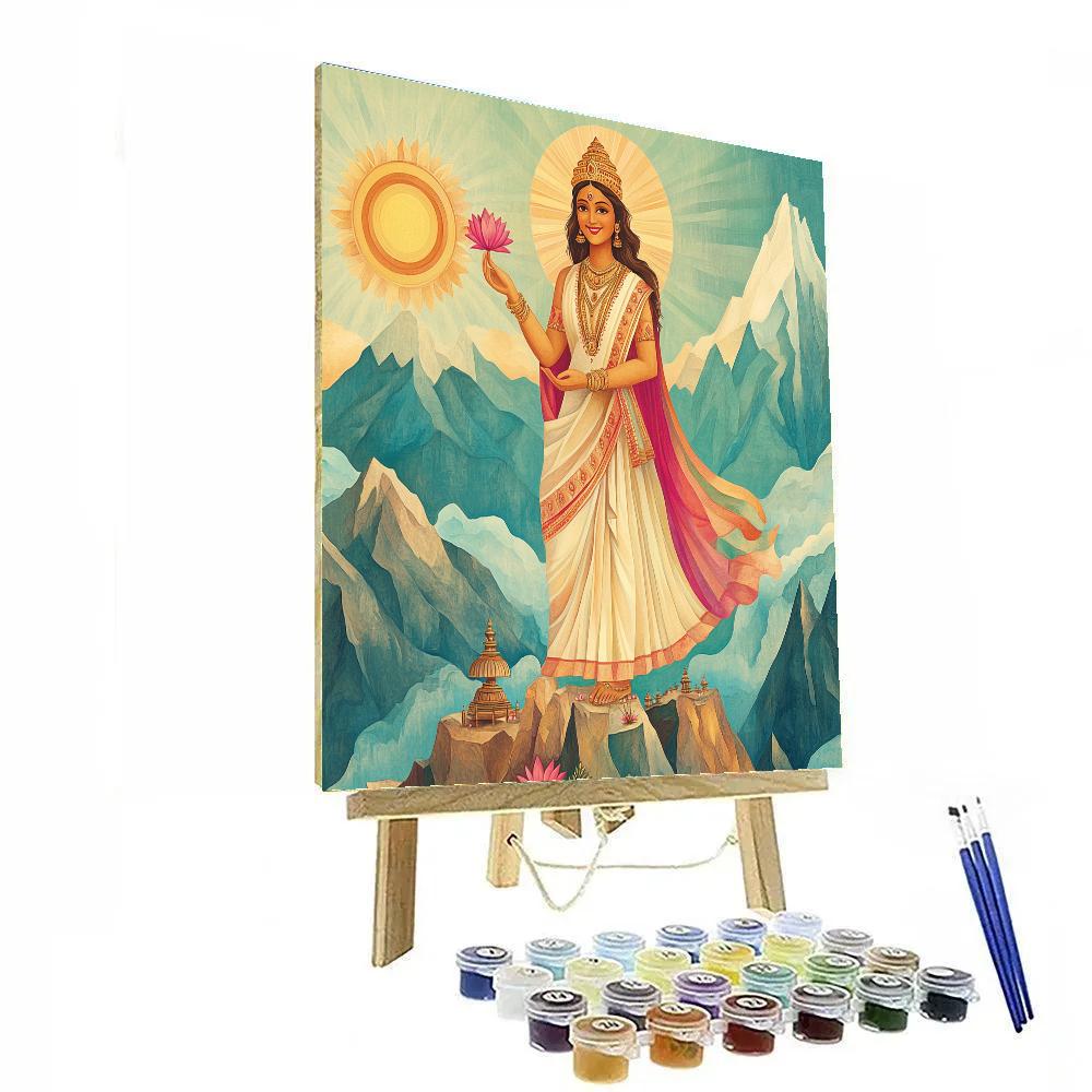 Mountain Dawn Blessing, Parvati Paint by numbers kits