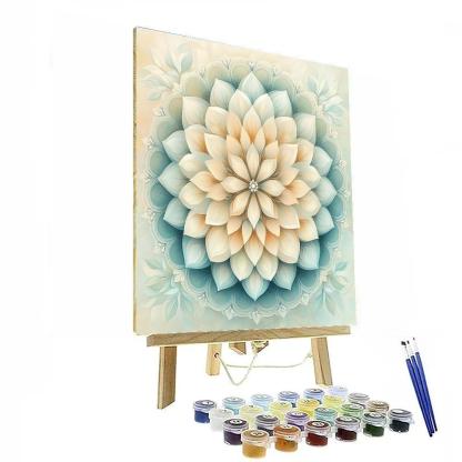 Alphonse Mucha Inspired Auroral Seasons Mandala paint by number