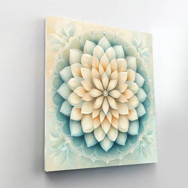 Alphonse Mucha Inspired Auroral Seasons Mandala paint by number