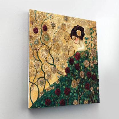 Gustav Klimt Inspired Golden Rose Garden Paint by numbers kits