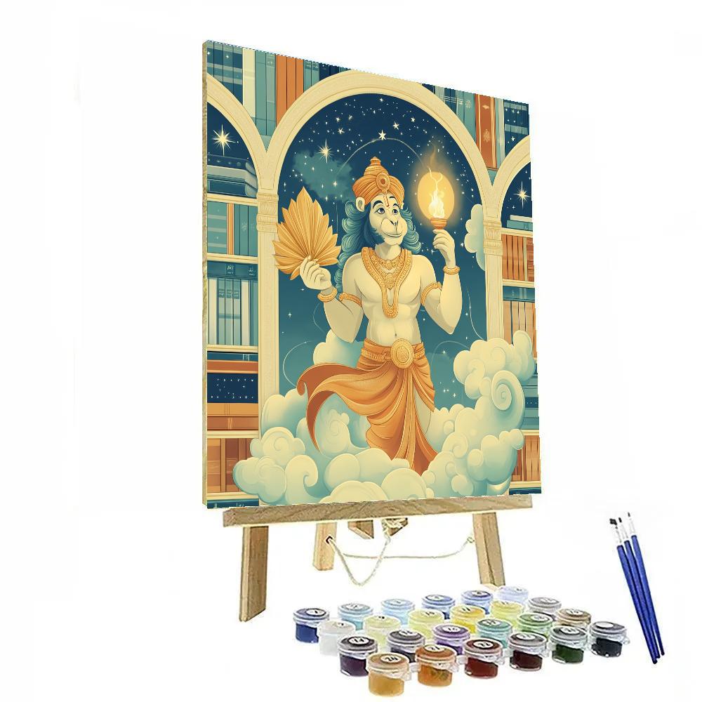 Hanuman Sky Library Guardian Paint by numbers kits