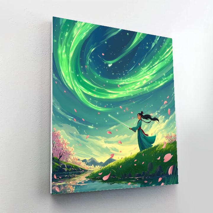 Mulan Aurora Training Field Disney Inspired paint by numbers