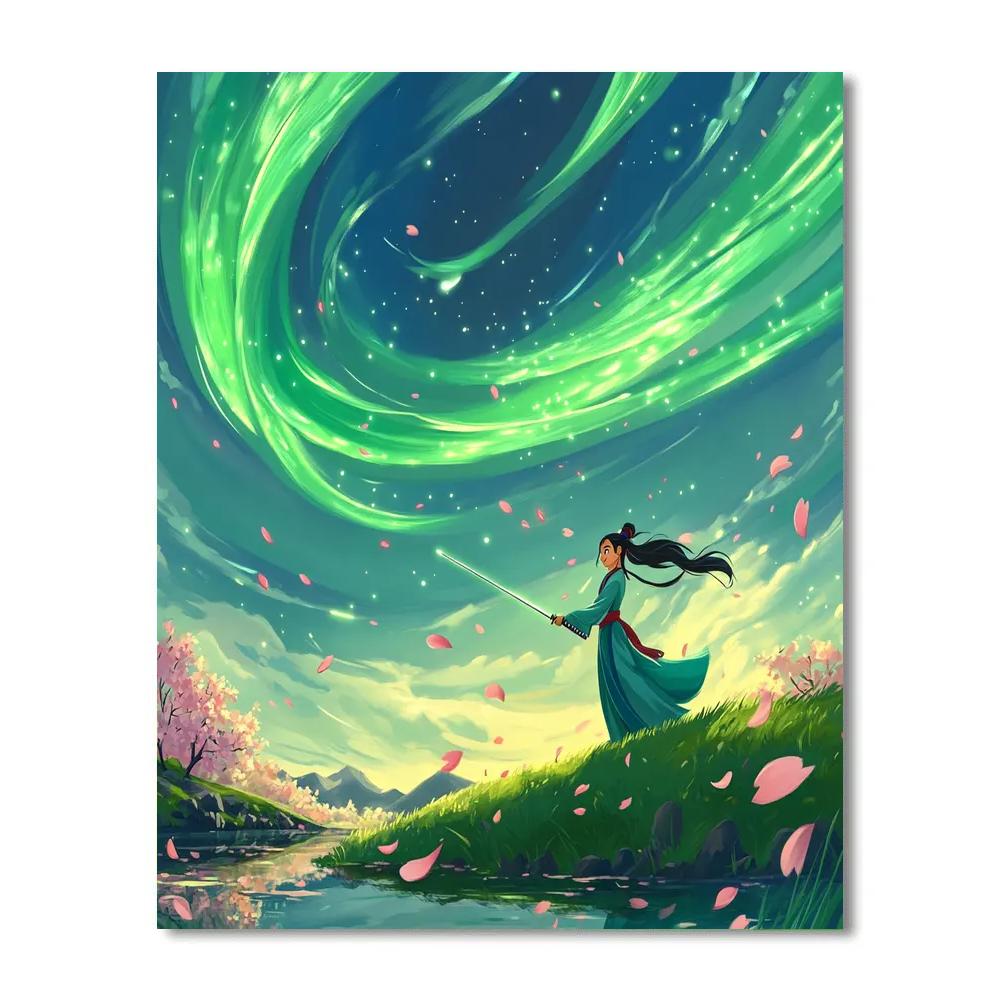 Mulan Aurora Training Field Disney Inspired paint by numbers