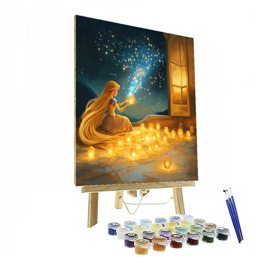 Rapunzel Star Lantern Workshop Disney Inspired Paint by numbers art