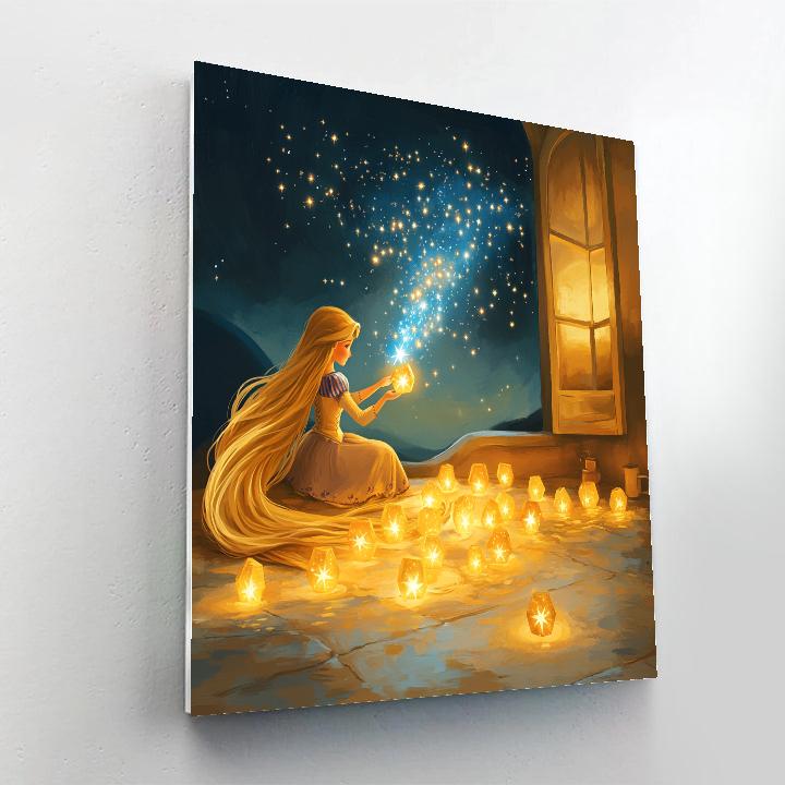 Rapunzel Star Lantern Workshop Disney Inspired Paint by numbers art