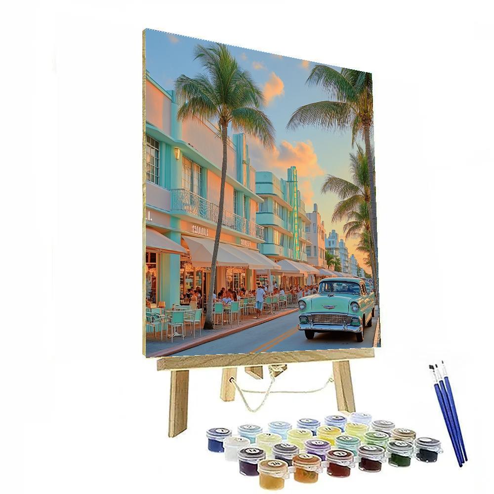 Art Deco Lines At Ocean Drive Miami Beach United States paint by numbers