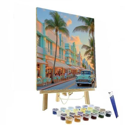 Art Deco Lines At Ocean Drive Miami Beach United States paint by numbers