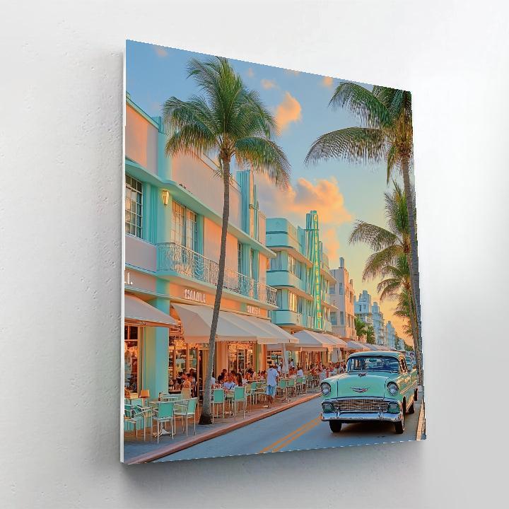 Art Deco Lines At Ocean Drive Miami Beach United States paint by numbers