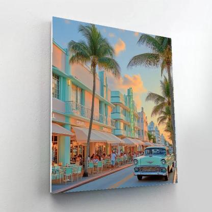 Art Deco Lines At Ocean Drive Miami Beach United States paint by numbers