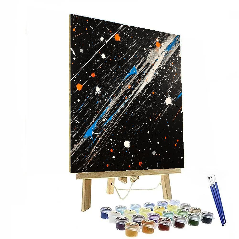 Jackson Pollock Inspired Meteor Shower Energy paint by number