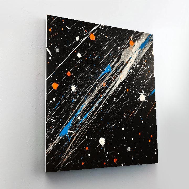 Jackson Pollock Inspired Meteor Shower Energy paint by number