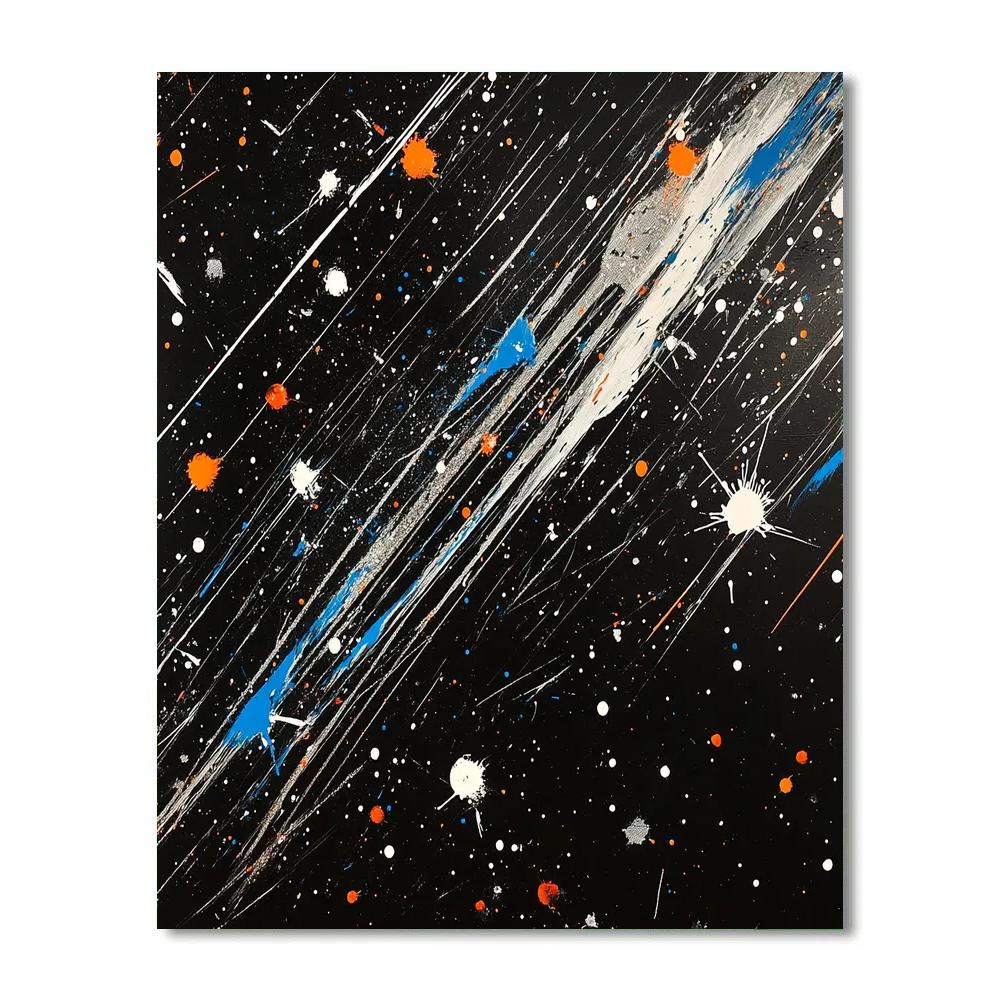 Jackson Pollock Inspired Meteor Shower Energy paint by number