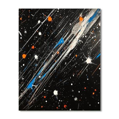 Jackson Pollock Inspired Meteor Shower Energy paint by number