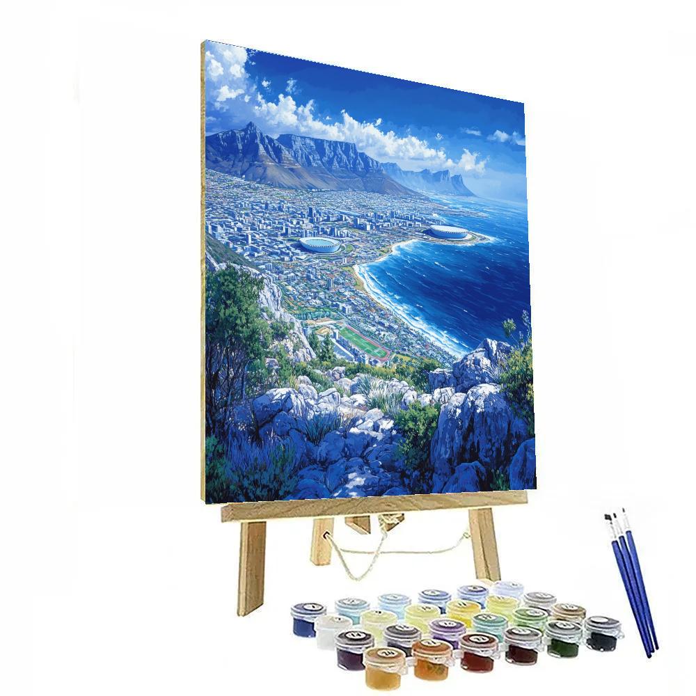 Granite Skyline View From Table Mountain Cape Town South Africa DIY paint by numbers