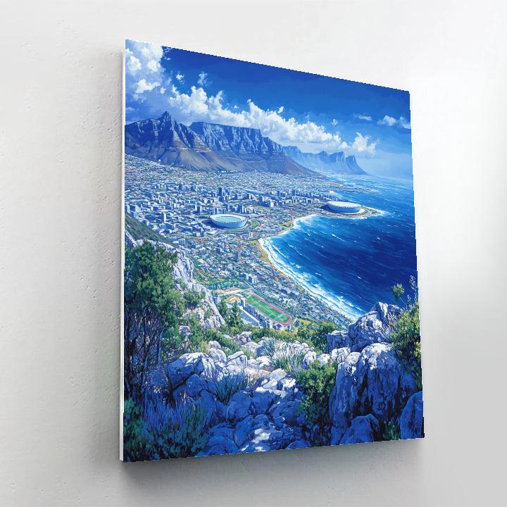Granite Skyline View From Table Mountain Cape Town South Africa DIY paint by numbers